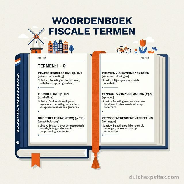 Illustration of a Dutch tax glossary